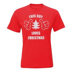 The Christmas Shop Men's "This Guy Loves Christmas" Short Sleeve Tee